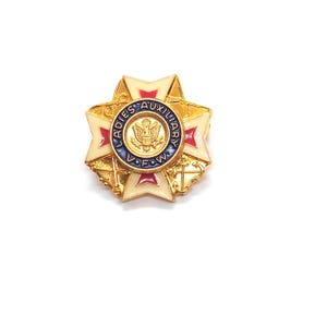 VFW Veterans of Foreign Wars Ladies Auxiliary Pin Lapel Enamel Collectible VTG