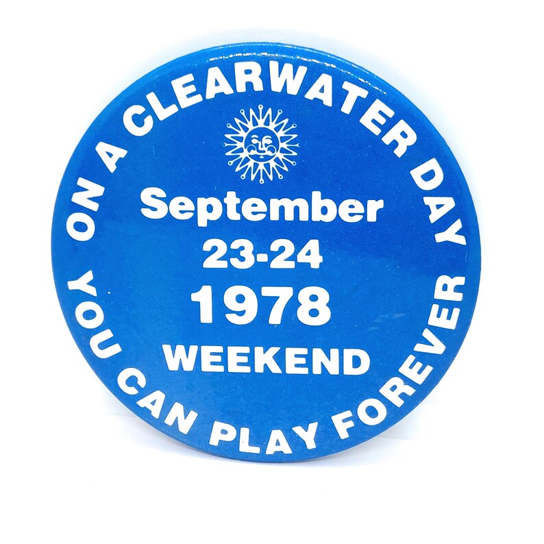 Pin September Icon Vintage Clearwater Day 1978 Button Pin September 23-24 Weekend Event - Etsy