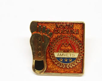 AMVETS American Veterans 2000 North Carolina Pin Lapel Enamel Collectible