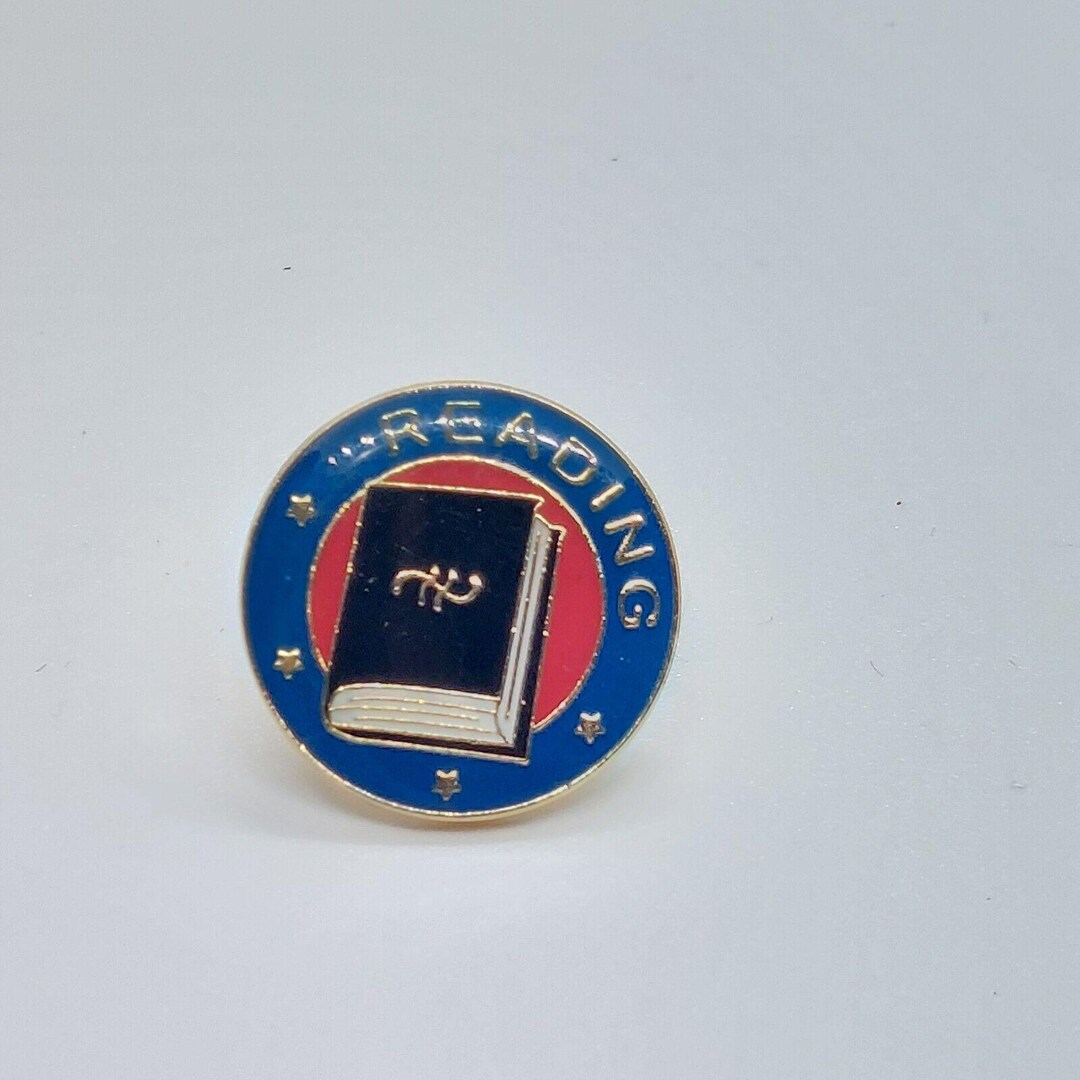 READING Pin School Award Lapel Enamel Collectible - Etsy