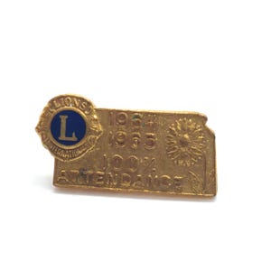 Lions Attendance Pin - Etsy