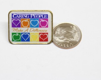 Caring People Make a Difference Lapel Pin Vintage