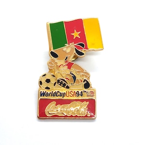 World Cup USA 1994 &#39;94 Cameroon Coca Cola Pin Lapel Enamel Collectible