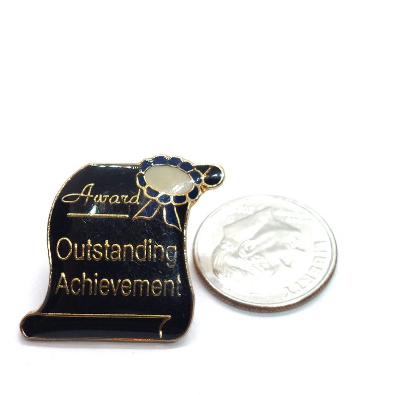 Scroll Pin Award Outstanding Achievement Pin Scroll Lapel Enamel Collectible ...