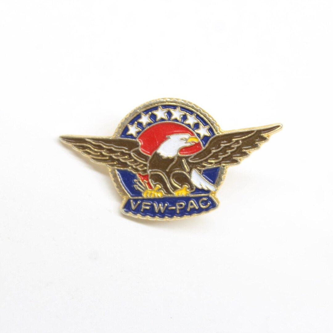 VFW Veteran of Foreign Wars PAC Pin Eagle Lapel Enamel Collectible - Etsy