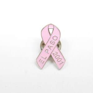 El Paso Texas 2001 Pink Ribbon Breast Cancer Awareness Pin Lapel Enamel