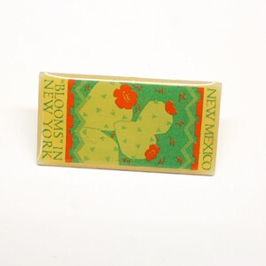 Vintage New Mexico Blooms in New York Pin Lapel Enamel Collectible