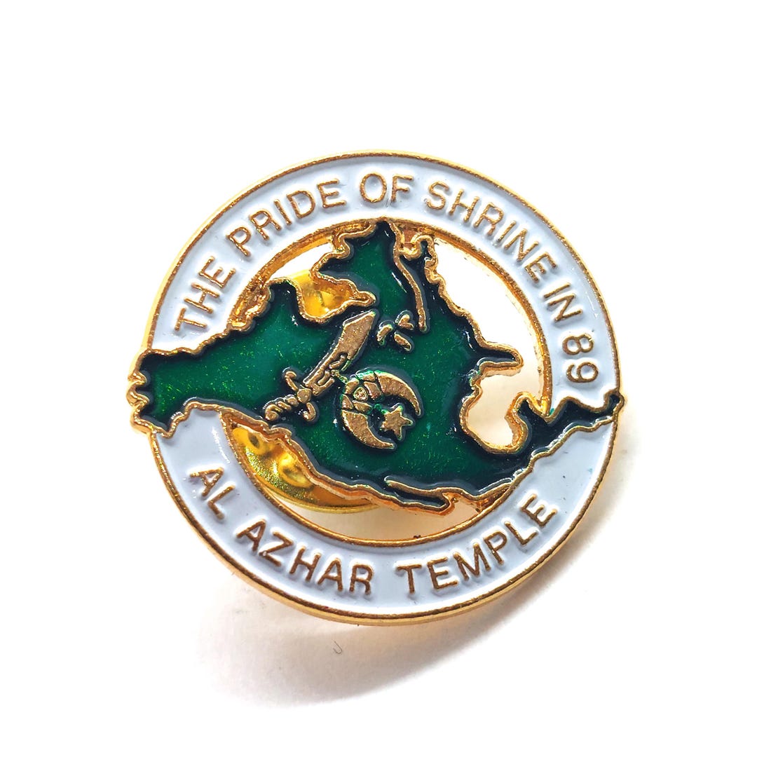 Al Azhar Temple Pride of Shrine in Eighty Nine Pin Vintage Fraternal ...