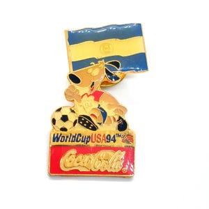 World Cup USA 1994 &#39;94 Argentina Coca Cola Pin Lapel Enamel Collectible