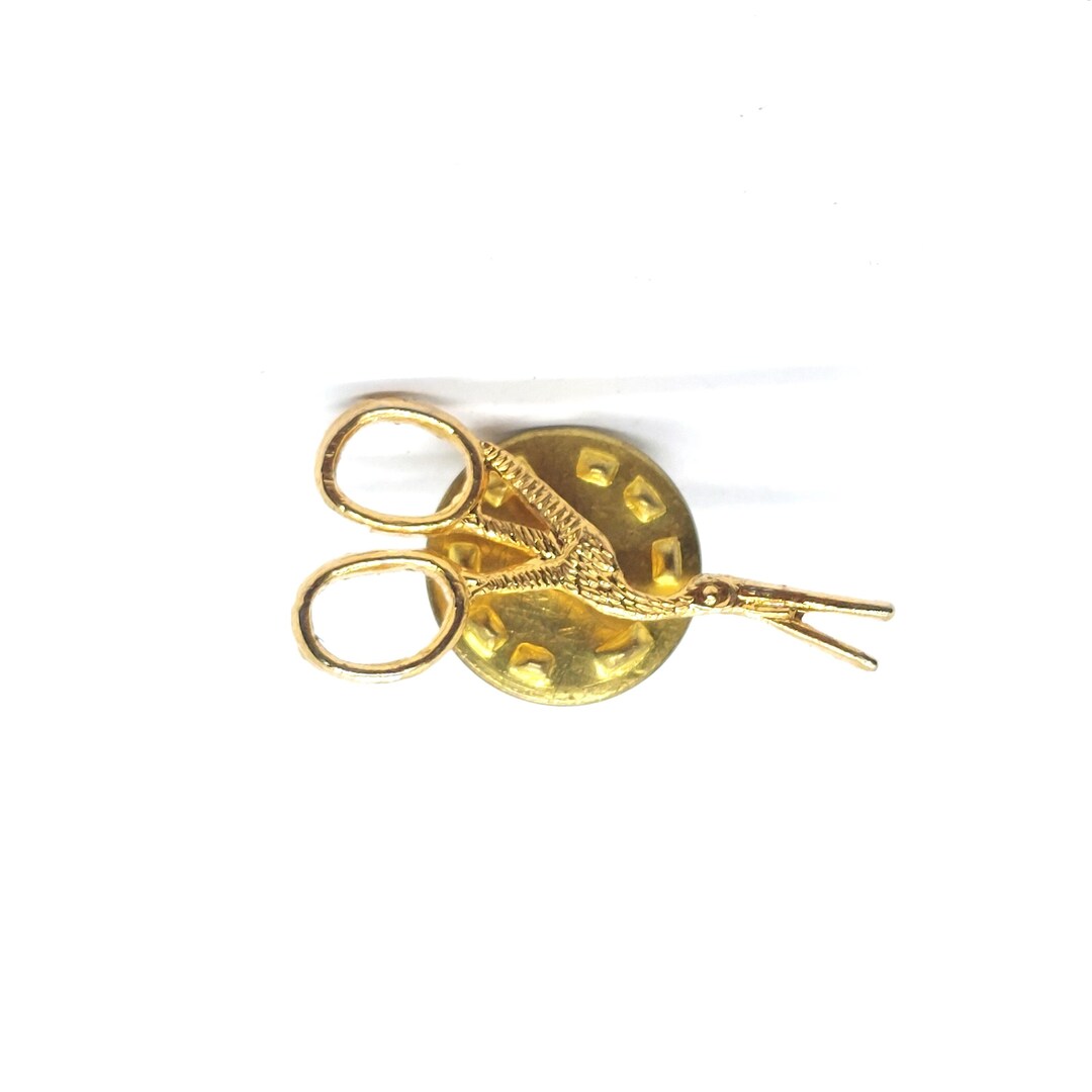 Épingle Ornée D'un Pélican Vintage - Épingle à Chapeau, Cravate Ou Veste, Plaqué Or Jaune
