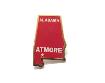 Alabama Atmore Pin State Map Souvenir Travel Collectible Tourist Vintage