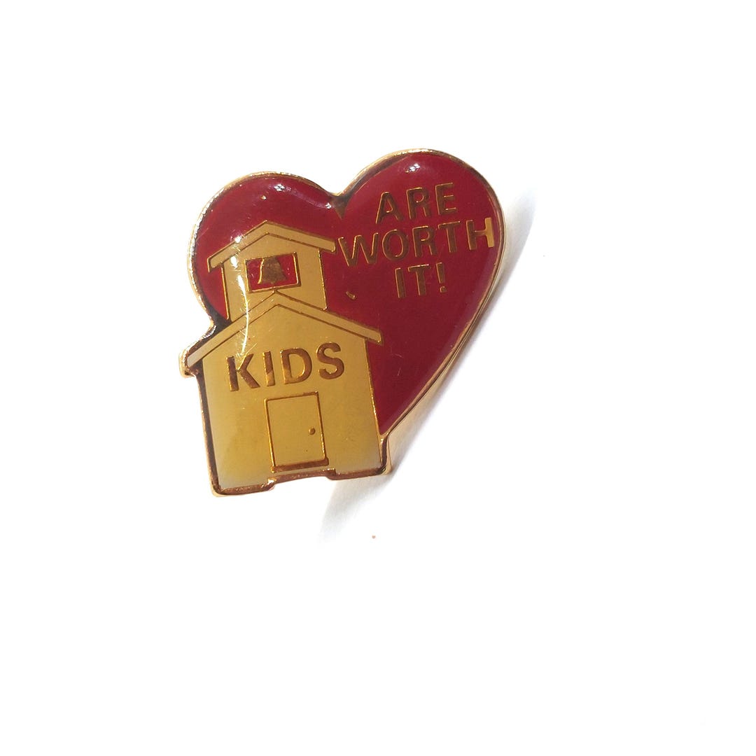 Kids Are Worth It Education Pin Awareness School Support Teacher Award ...