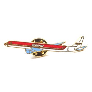 Emery Worldwide Airlines Pin Vintage Cargo Jet Airplane Aviation Pilot Shipping