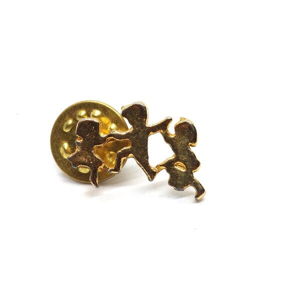 Children Holding Hands Friendship Pin Collectible Youth Group Community Gift VTG