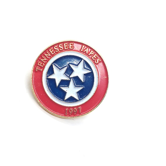 Tennessee IAPES 1997 Three Stars Red Blue State Government Lapel Pin