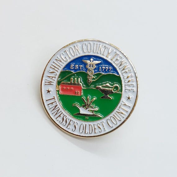 Washington County Tennessee Oldest County Est. 1777 Pin Lapel Enamel Collectible