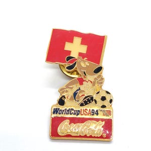 World Cup USA 1994 &#39;94 Switzerland Coca Cola Pin Lapel Enamel Collectible