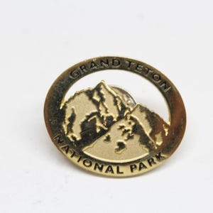 Grand Teton National Park Pin Gold Ton Revers Emaille Sammler Souvenir