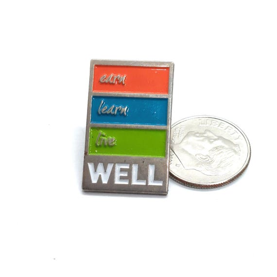 Earn Learn Live Well Color Block Motivational Lap… - image 2