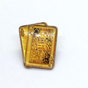 Jack of Spades Ace Pin Lapel Enamel Collectible Vintage