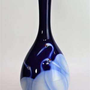 Fukagawa Vase Crane Motif Arita Porcelain Free Shipping