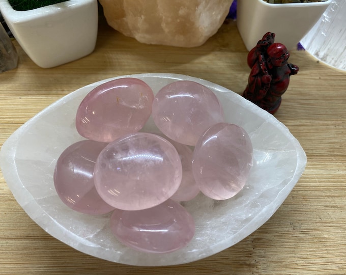 Tumbled Rose Quartz Pebbles stones crystal