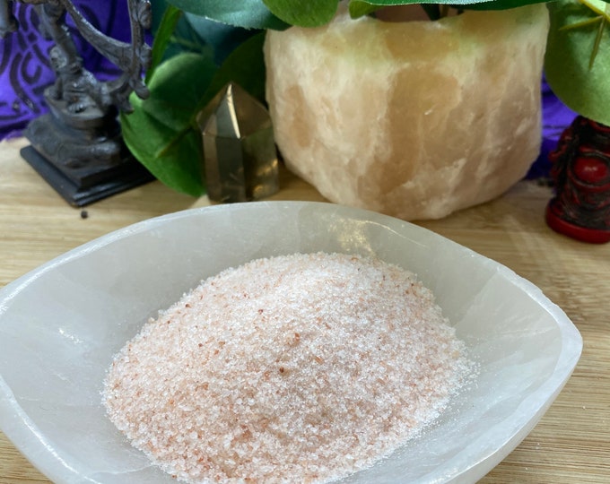 Fine Himalayan pink salt smudge sacred herb spell