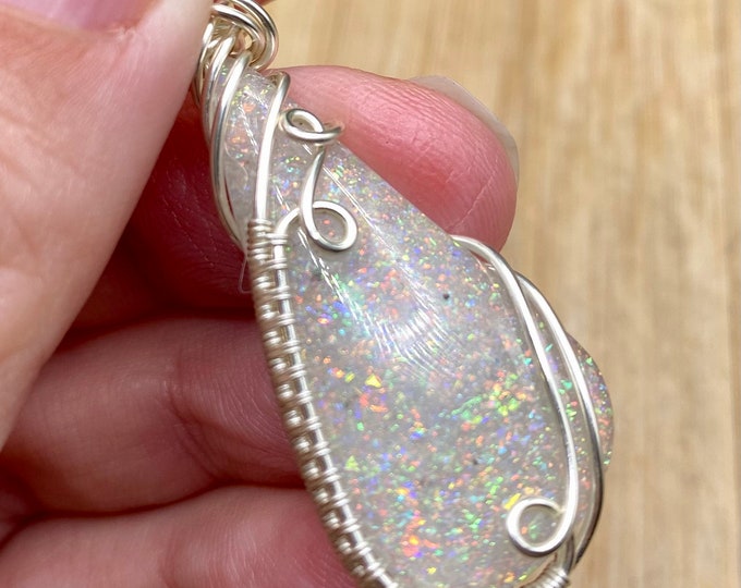 Slocum Opal Crystal wire wrapped Pendant  SLOP11 SME