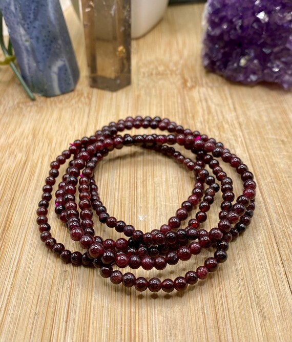 Garnet bead bracelet best sale