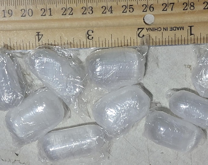 Tumbled Selenite Stone with Gift Bag and Note