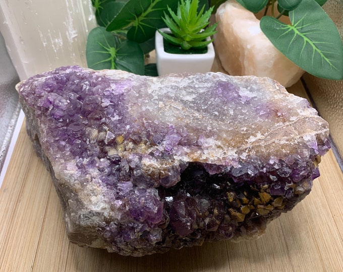 Raw Natural Amethyst Geode with Amazing color AG02M23