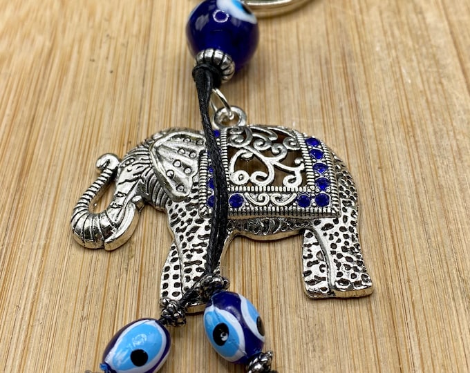 Nazar/Evil Eye Elephant keychain