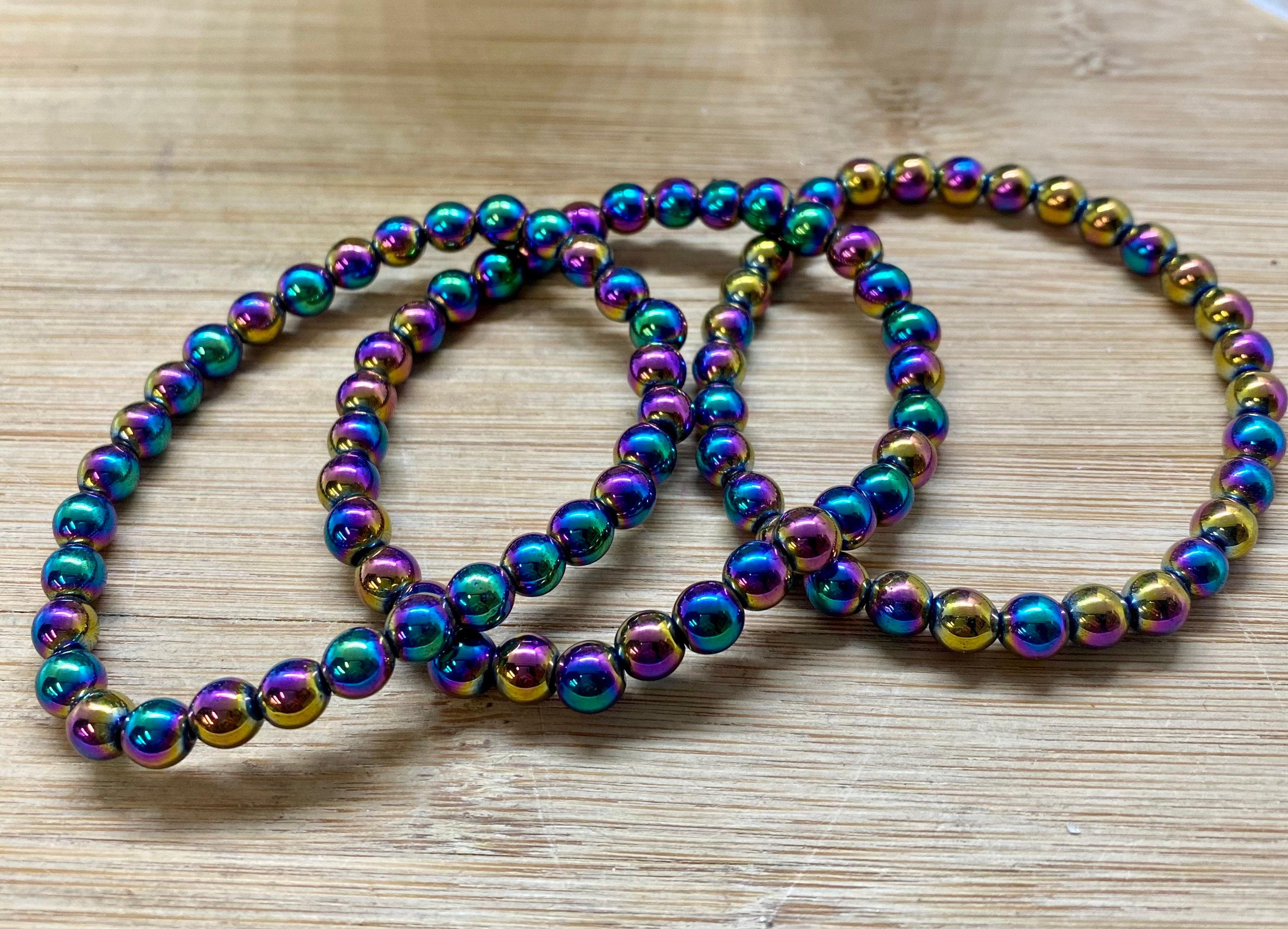 Rose Quartz x Rainbow Hematite bracelet & earring set- DopeAlchemy.com –  Dope Alchemy Handcrafted