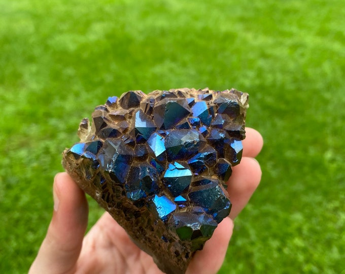 Natural Titanium Quartz Cluster MTQC5 Flat 6