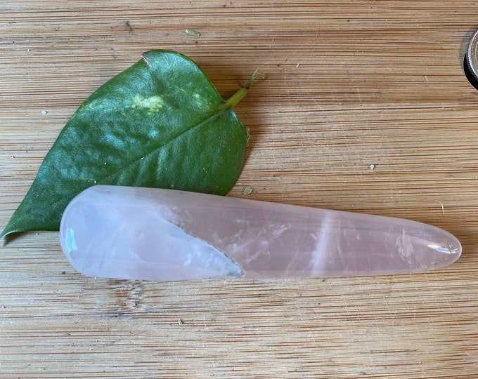Rose Quartz Wand crystal geode healing massage cluster