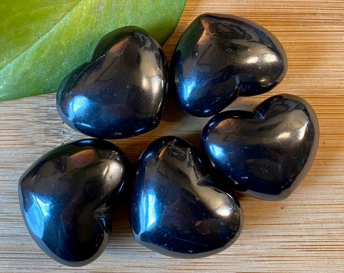 Shungite puffy heart crystal love healing