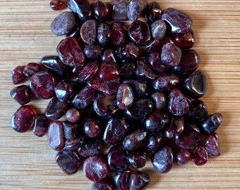 Garnet Tumbled Chips Gift Bag jewelry making crafts crafting roller ball