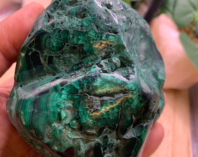 Polished malachite specimen geode crystal SME MAL1111