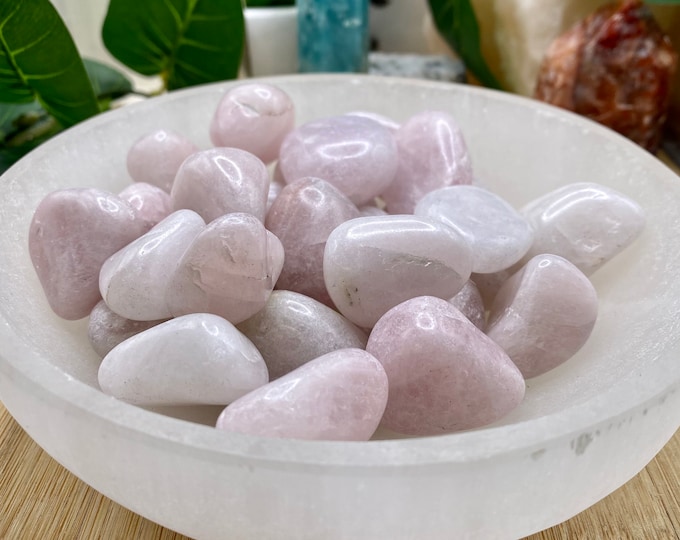 Kunzite Tumbled stones crystals Premium