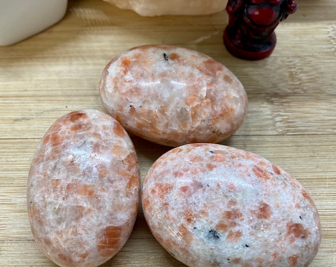 Premium Sunstone Palm Stones polished tumbled