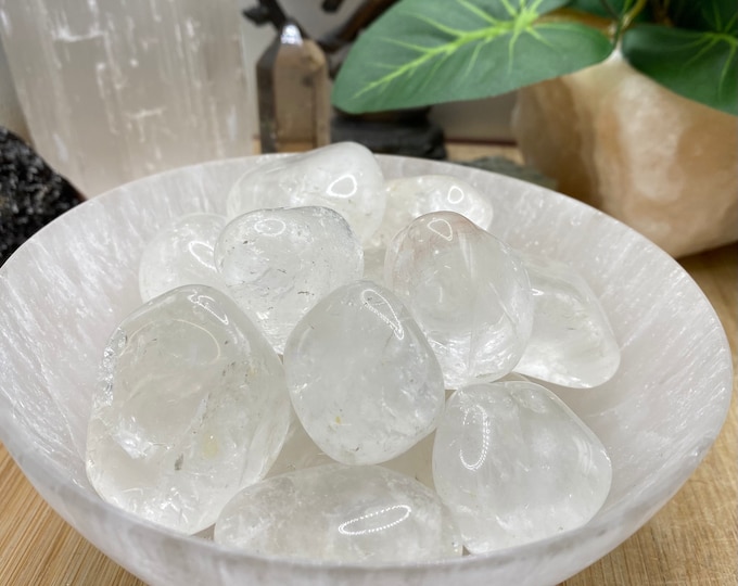 Clear Quartz Pebble tumbled stone