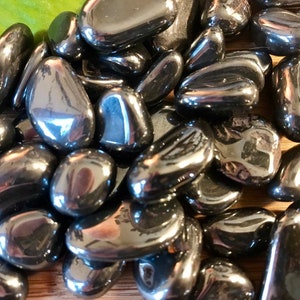 Tumbled Hematite Stone with Gift Bag and Note