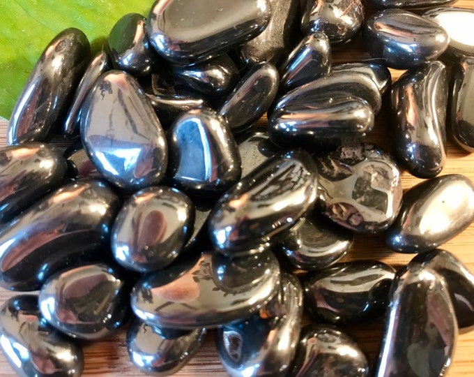 Tumbled Hematite Stones Set with Gift Bag and Note