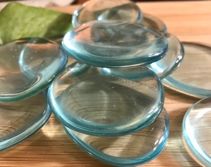 Blue Aqua Obsidian polished flat worry smooth Stones SME24