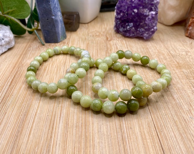 Jade bead bracelet 8 mm