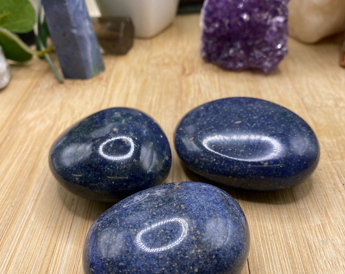 Lazulite palm stone tumbled polished SME