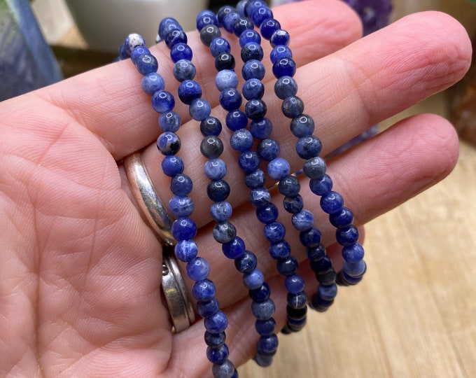 Sodalite Bracelet 4mm beads SME24 BB