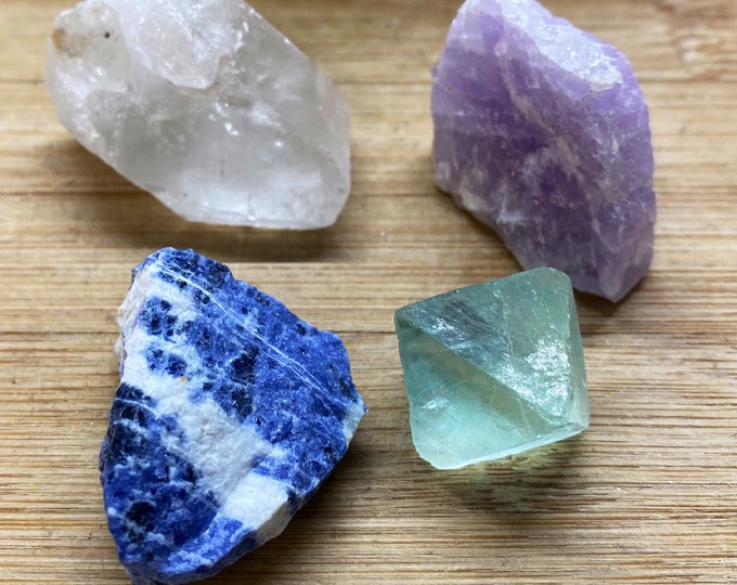 Natural Student focus healing crystal tumbled stone gift bag studying mental SME24