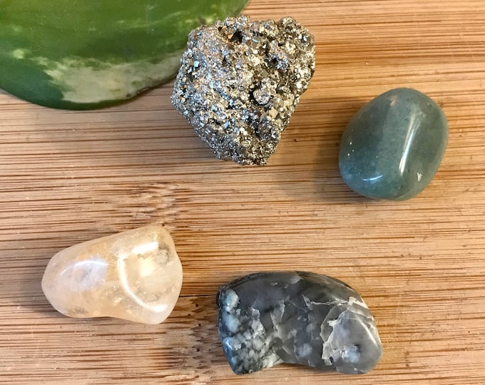 Prosperity pocket crystal stone set abundance money
