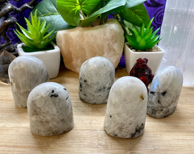 Rainbow Moonstone altar stone sculpture free form crystal